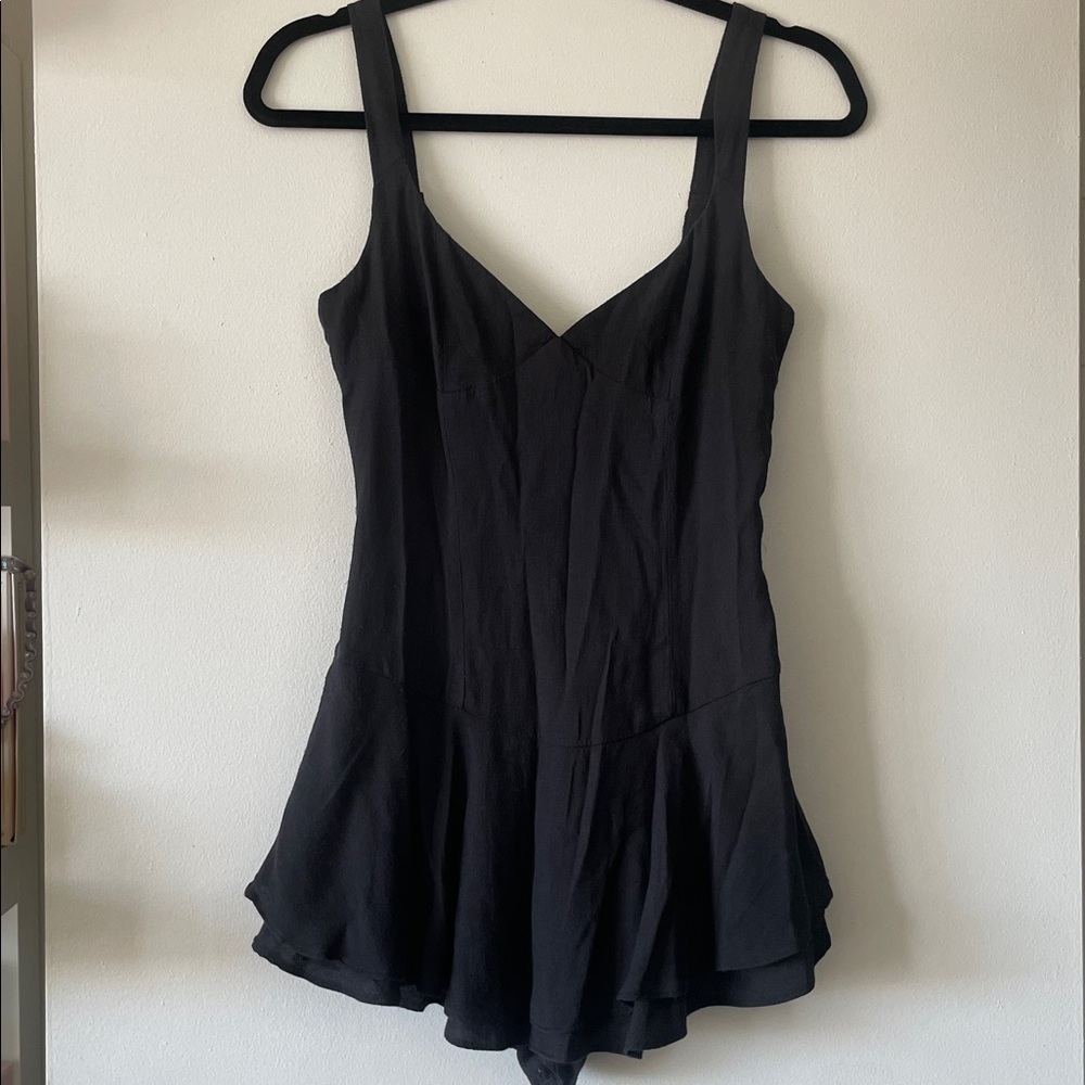 COTTON CANDY LA Black Sleeveless mini romper